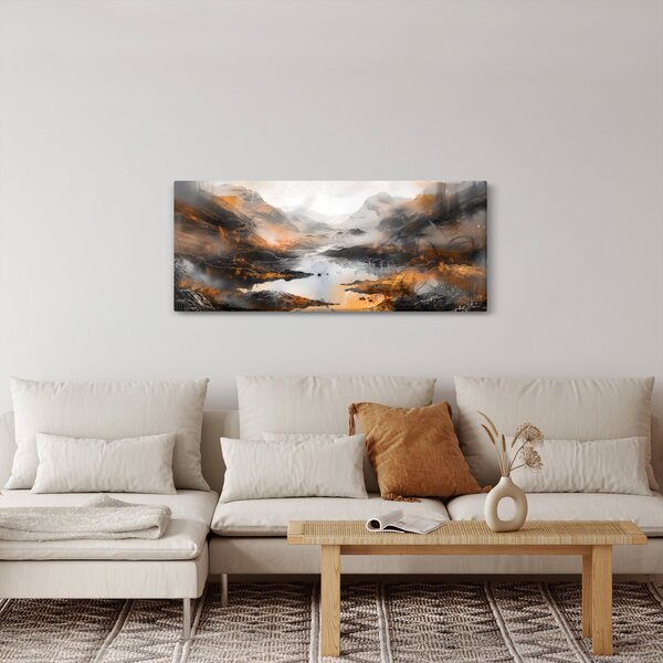 Obraz - Maľba horskej krajiny (120x50 cm)