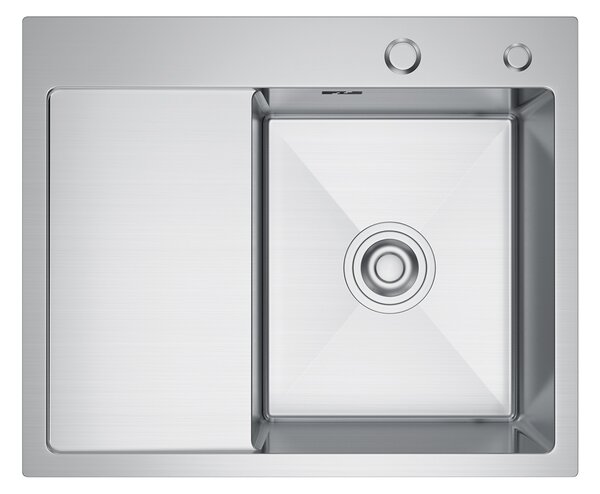 Erga HD, 1-komorový oceľový drez 580x480x210 mm, pravý, oceľová, ERG-MLS-HD5848R