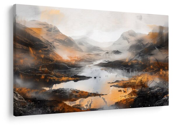 Obraz - Maľba horskej krajiny (90x60 cm)