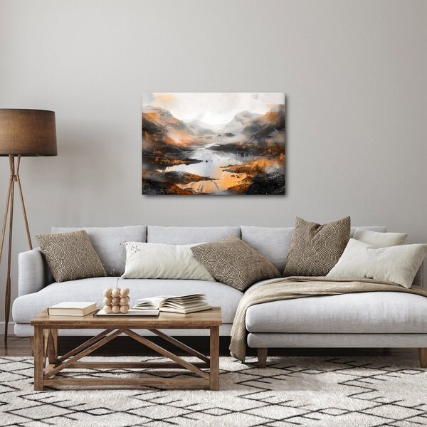 Obraz - Maľba horskej krajiny (70x50 cm)