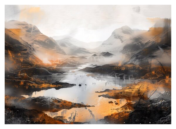 Obraz - Maľba horskej krajiny (70x50 cm)