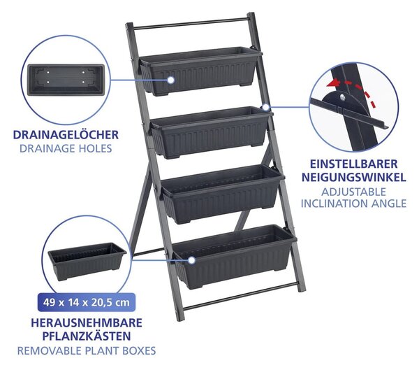 Kovový stojan na kvety (výška 108 cm) Vertical – Maximex