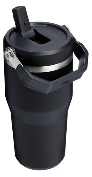 Čierna termoska z nehrdzavejúcej ocele 600 ml IceFlow™ Flip Straw 2.0 Tumbler Black – Stanley