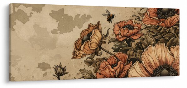 Obraz - Včelia lúka II. (120x50 cm)