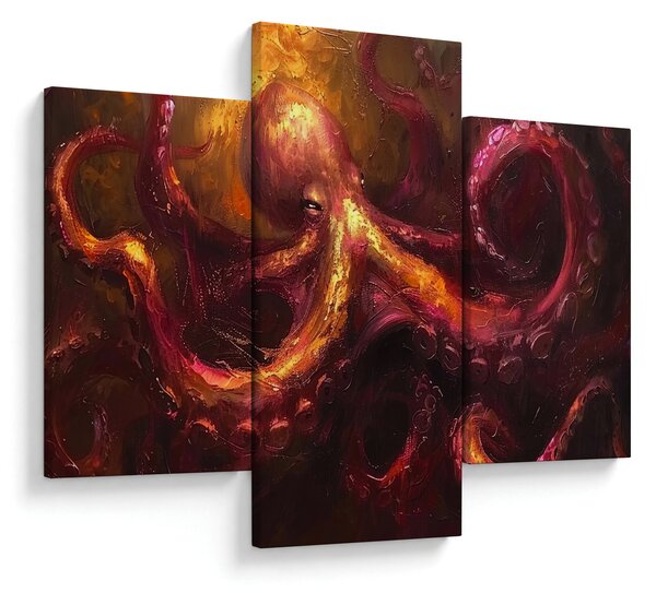 Obraz - Chobotnica, olejomaľba (90x60 cm)