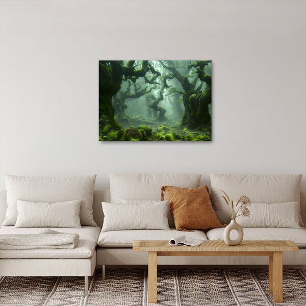 Obraz - Les prerastený machom (70x50 cm)