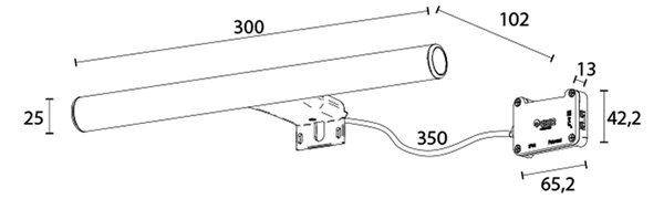 Sapho Sapho, IRENE 2 LED svietidlo, 7W, 300x100x25mm, chróm, E27260CI