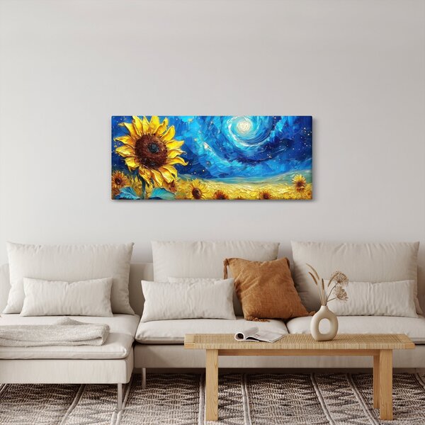 Obraz - Maľba slnečníc (120x50 cm)