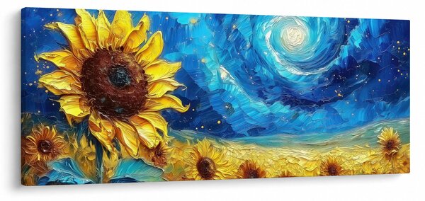 Obraz - Maľba slnečníc (120x50 cm)
