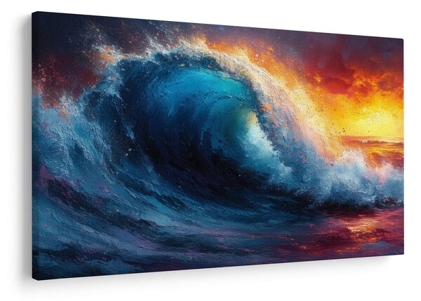 Obraz - Vlna v západu slnka (90x60 cm)