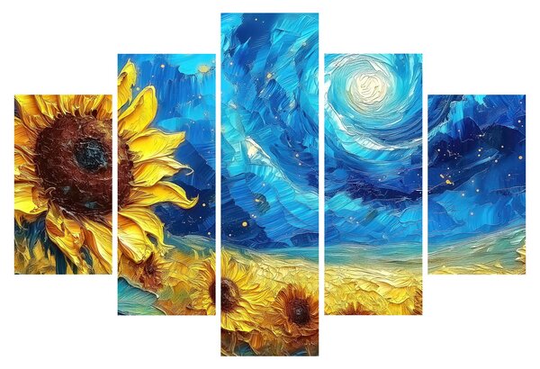 Obraz - Maľba slnečníc (150x105 cm)
