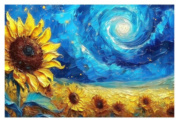 Obraz - Maľba slnečníc (90x60 cm)