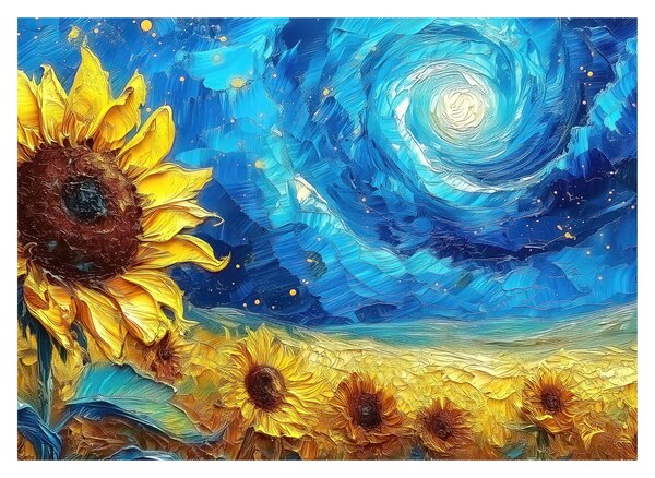 Obraz - Maľba slnečníc (70x50 cm)