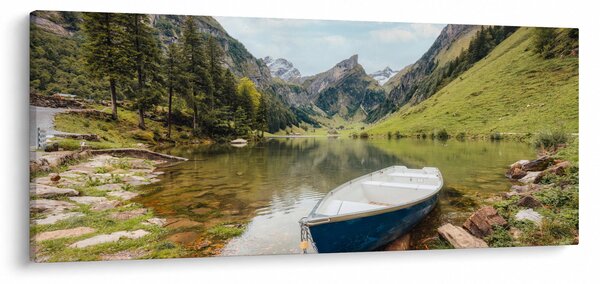 Obraz - Seealpsee, jazero Švajčiarska (120x50 cm)
