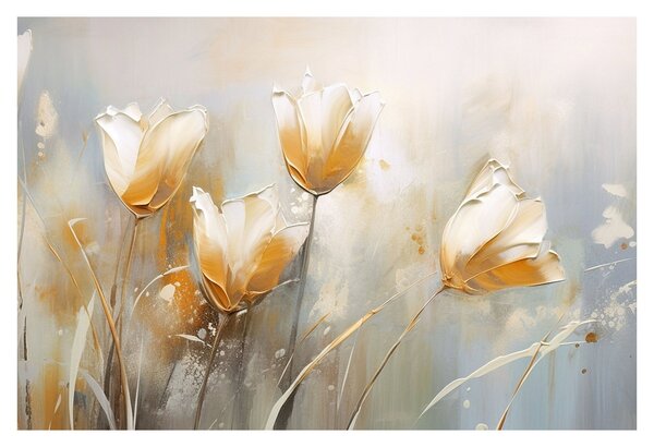 Obraz - Maľba tulipánov (90x60 cm)