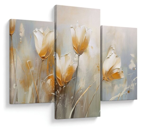 Obraz - Maľba tulipánov (90x60 cm)