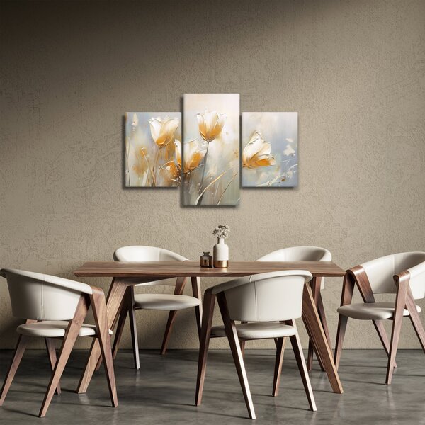 Obraz - Maľba tulipánov (90x60 cm)