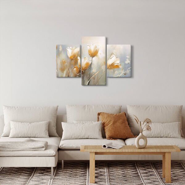Obraz - Maľba tulipánov (90x60 cm)