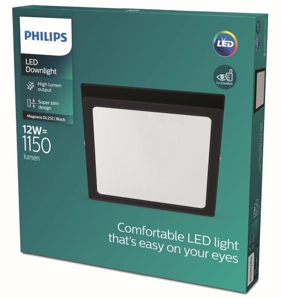 Philips 8719514328730 Magneos Slim DL252 stropné svietidlo LED 12W/1150lm 2700K čierna