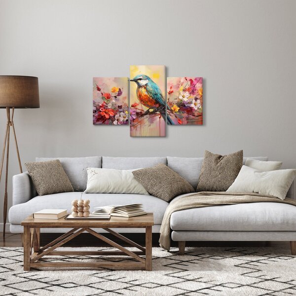 Obraz - Maľba vtáčika (90x60 cm)