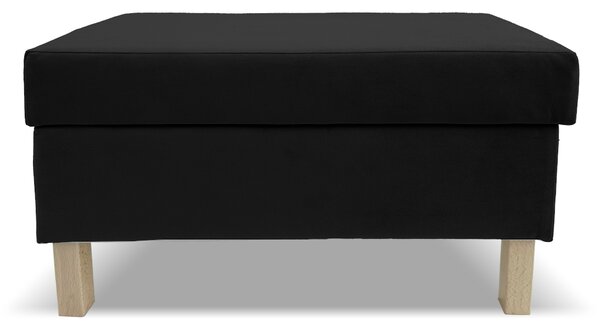 Taburet LUMI 60x28 s úložným priestorom - čierny - ITAKA 15