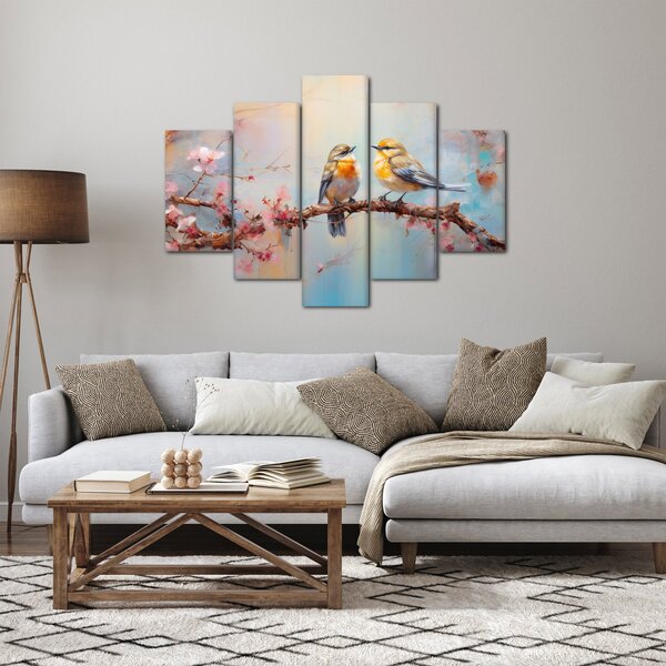 Obraz - Zamilovaní vtáčiky (150x105 cm)
