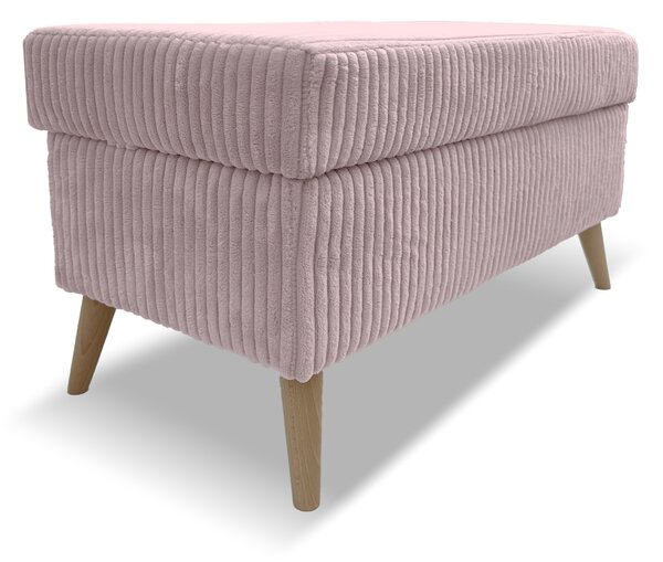 Taburet TESS 60x28 s úložným priestorom - ružový - menčester - LINCOLN 61