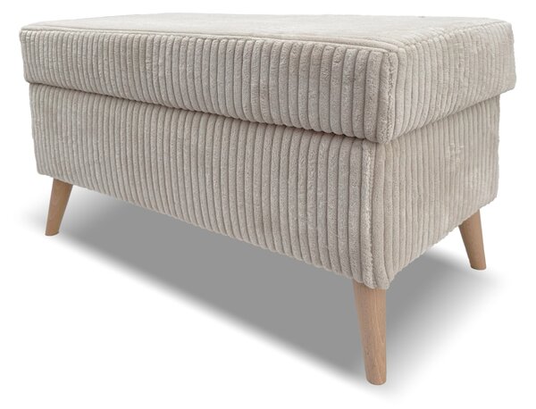 Taburet TESS 60x28 s úložným priestorom - olivový - menčester - LINCOLN 37