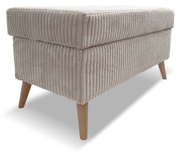 Taburet TESS 60x28 s úložným priestorom - olivový - menčester - LINCOLN 37