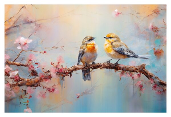 Obraz - Zamilovaní vtáčiky (90x60 cm)