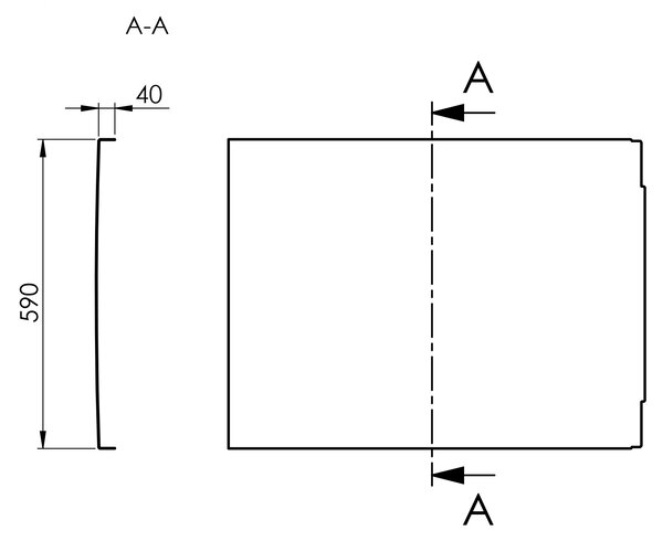 Polysan Polysan, PLAIN bočný panel 90x59cm, 72714