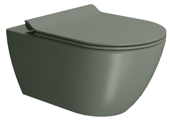 GSI GSI, PURA závesná WC misa, Swirlflush, 36x55cm, agave dual-mat, 881504