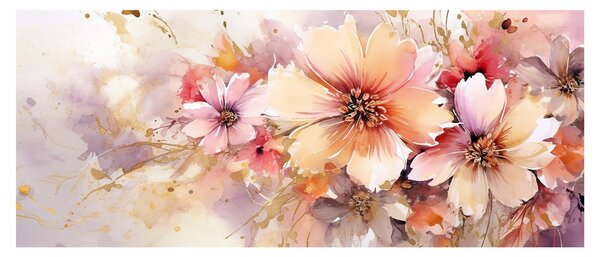 Obraz - Kvety (120x50 cm)