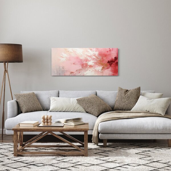 Obraz - Ružový abstrakt (120x50 cm)