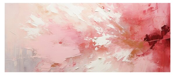 Obraz - Ružový abstrakt (120x50 cm)