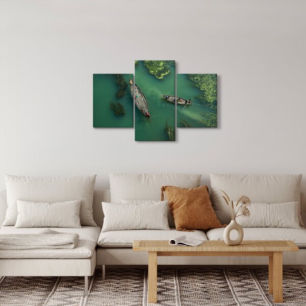 Obraz - Rybári na rieke (90x60 cm)