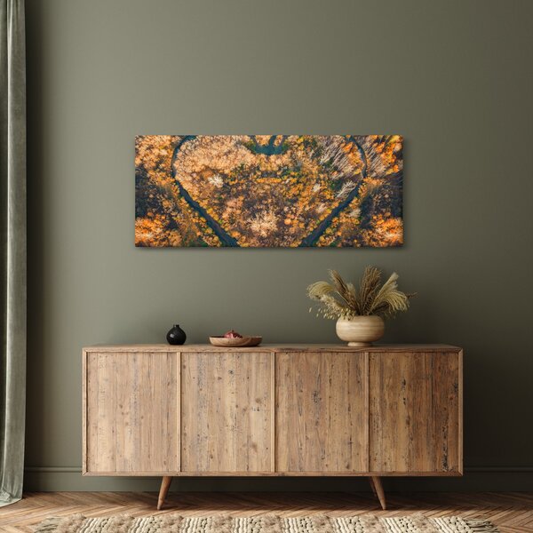 Obraz - Rieka v tvare srdca (120x50 cm)