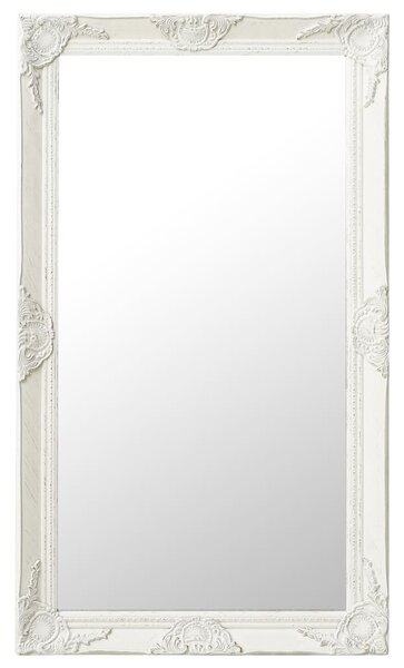 Nástenné zrkadlo v barokovom štýle 60x100 cm biele