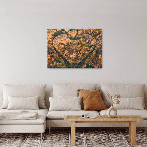 Obraz - Rieka v tvare srdca (70x50 cm)
