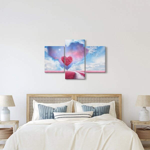 Obraz - Ružový strom srdca (90x60 cm)