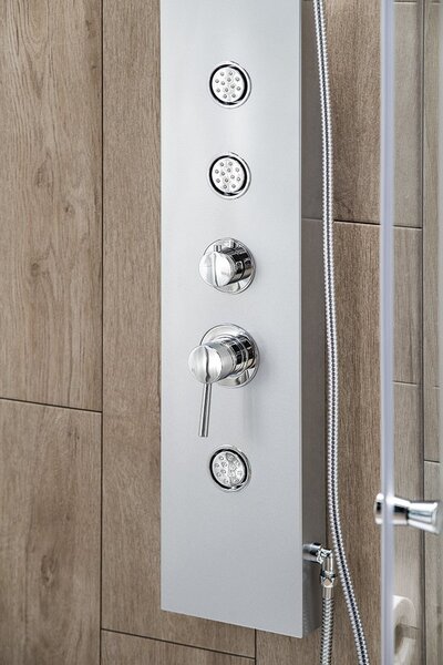 Aqualine Aqualine, TUSA sprchový panel s batériou, 1400 mm, hliník, SL680