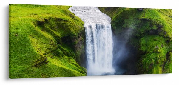 Obraz - Vodopád Skogafoss (120x50 cm)