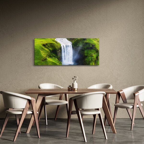 Obraz - Vodopád Skogafoss (120x50 cm)