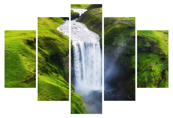 Obraz - Vodopád Skogafoss (150x105 cm)