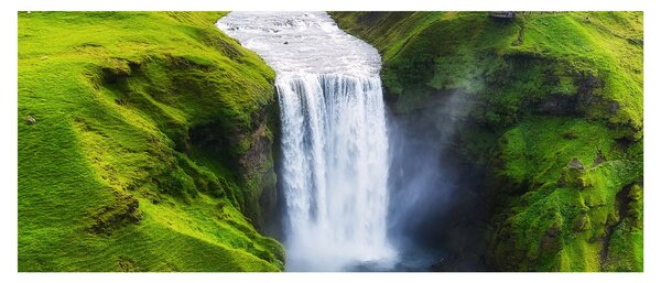 Obraz - Vodopád Skogafoss (120x50 cm)