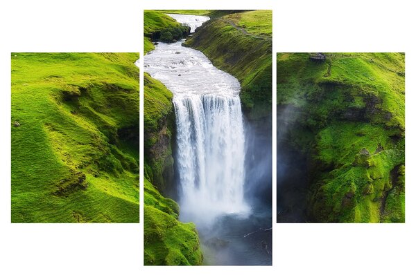 Obraz - Vodopád Skogafoss (90x60 cm)