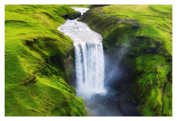 Obraz - Vodopád Skogafoss (90x60 cm)
