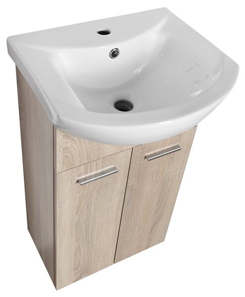 Aqualine Sapho, ZOJA umývadlová skrinka 42x74x25cm, dub platin, 51144