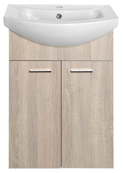 Aqualine Sapho, ZOJA umývadlová skrinka 50,5x74x30cm, dub platin, 51057