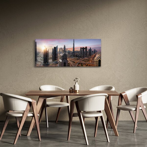 Obraz - Panorama Dubaja (120x50 cm)